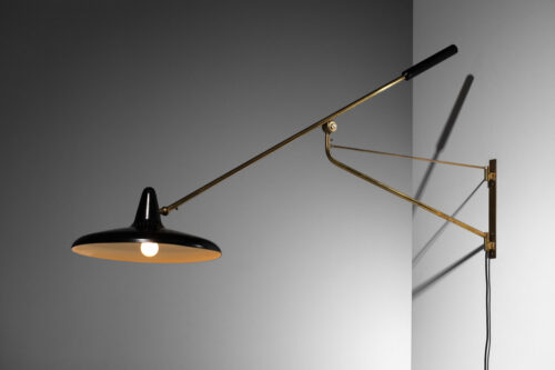 grande applique potence italienne des années 60 en laiton G282