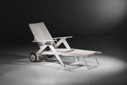 transat bain de soleil en bois laqué années 50 - I503