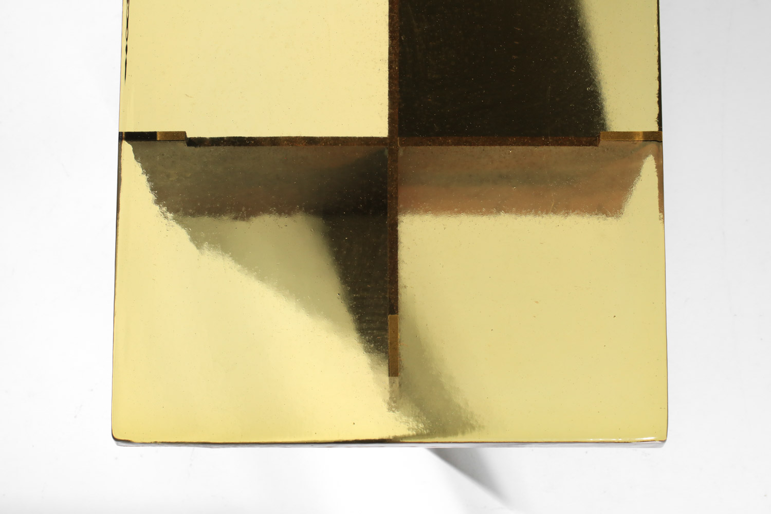 table basse danke studio dalle de verre jaune et acier - DK023 table basse danke studio dalle de verre jaune et acier - DK023