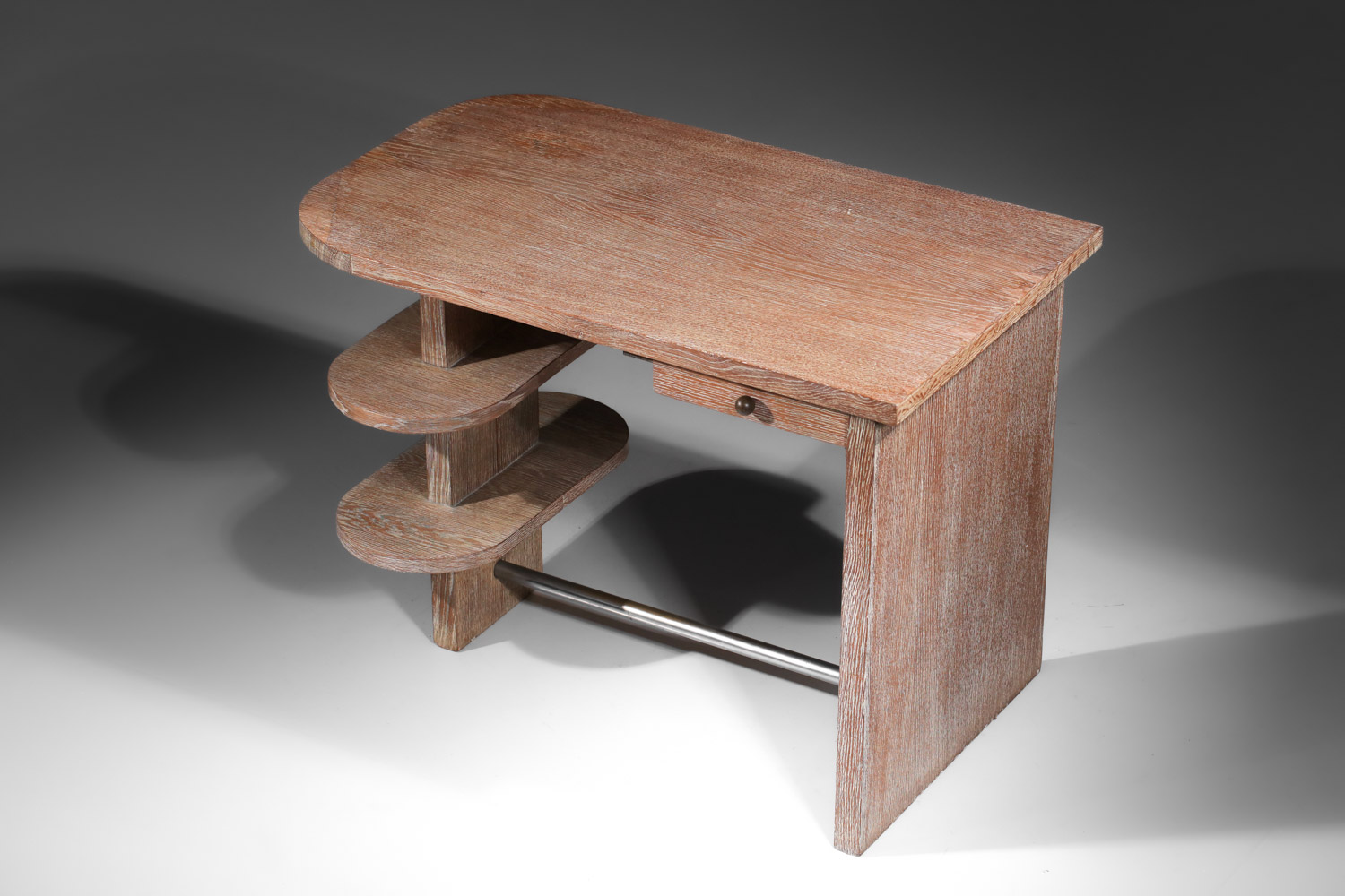 bureau moderrniste en chêne cérusé style jean michel frank années 40 - J431 bureau moderrniste en chêne cérusé style jean michel frank années 40 - J431