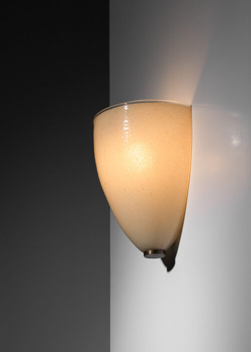 applique italienne en verre pulegoso des années 50 murano J534