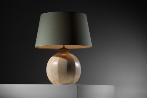 pied de lampe en céramique boule à facettes signé PM sèvres - J231
