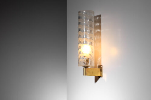 applique italienne tube en verre de murano barovier et toso années 50 J572