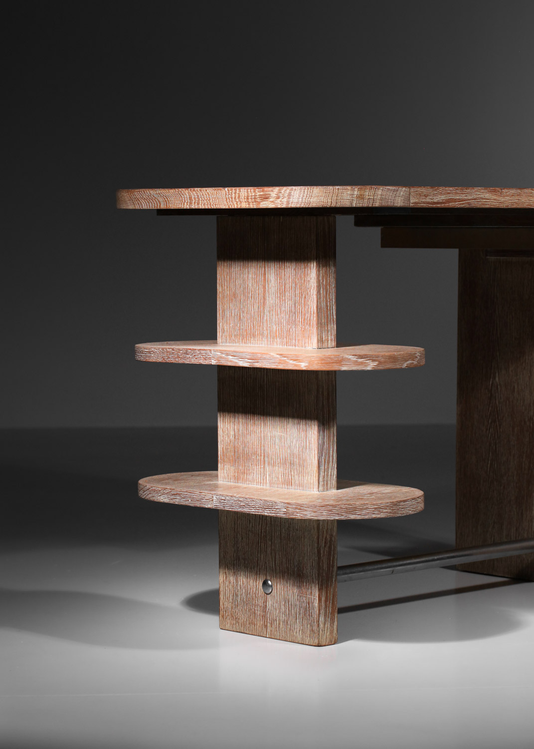 bureau moderrniste en chêne cérusé style jean michel frank années 40 - J431