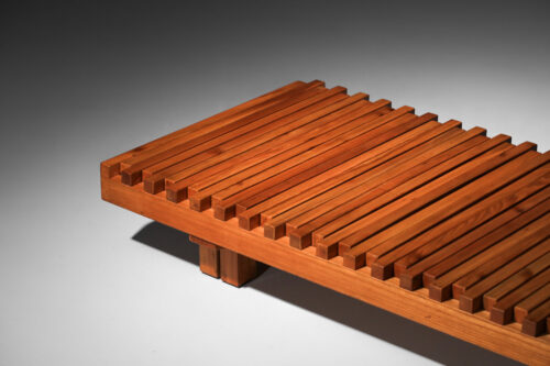 banquette L07 Pierre Chapo des années 60 en orme massif - I568