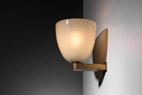 grande applique italienne en verre de murano pulegoso des annees 30 - J576