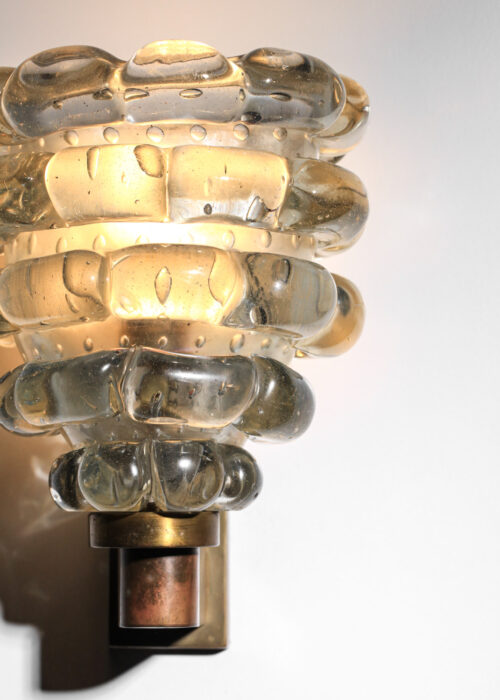 applique massive italienne en verre de murano attribuée à barovier et toso des années 30 - J580