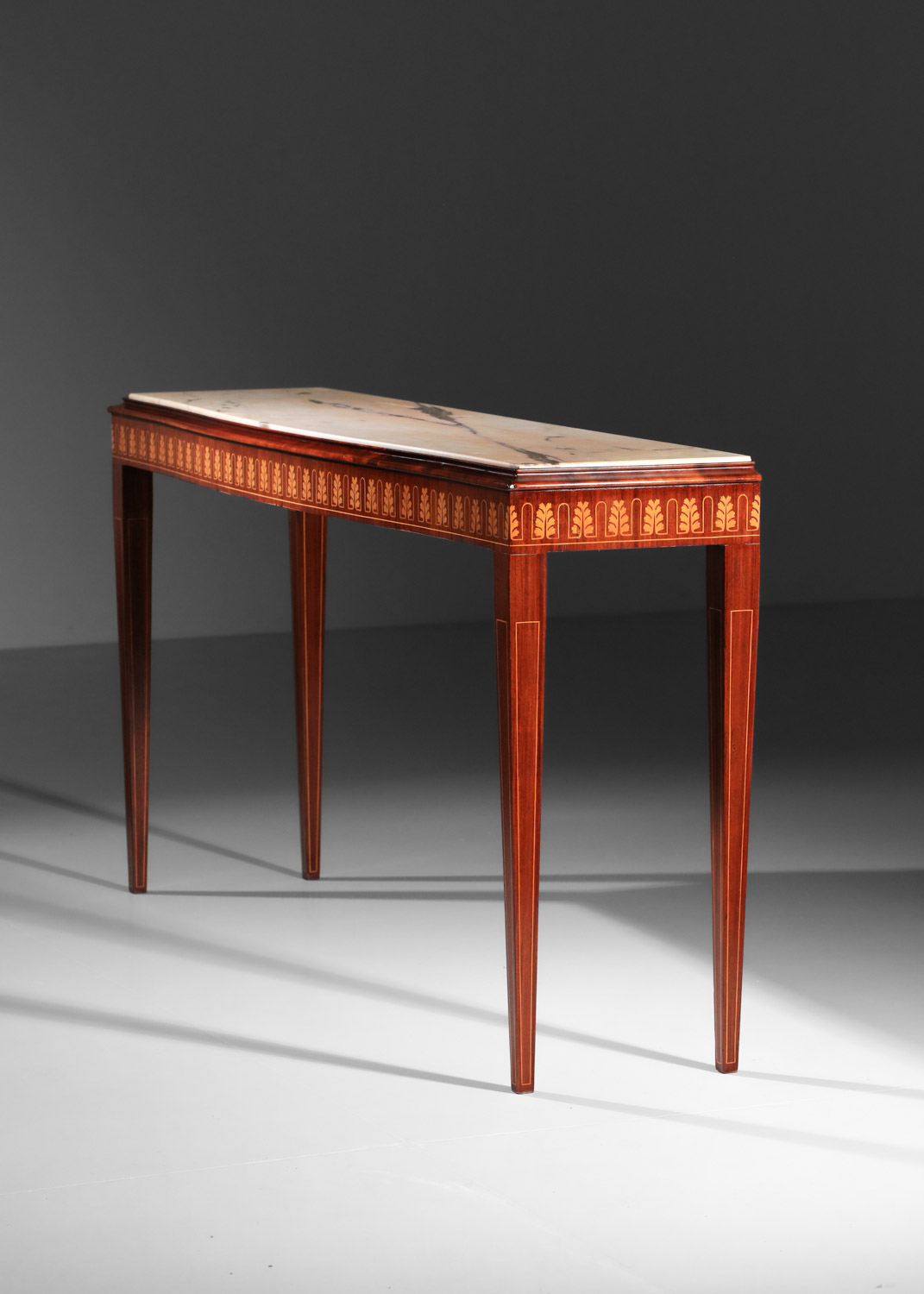 console itaienne attribué à paolo buffa marbre et marqueterie années 50 J327 console itaienne attribué à paolo buffa marbre et marqueterie années 50 J327