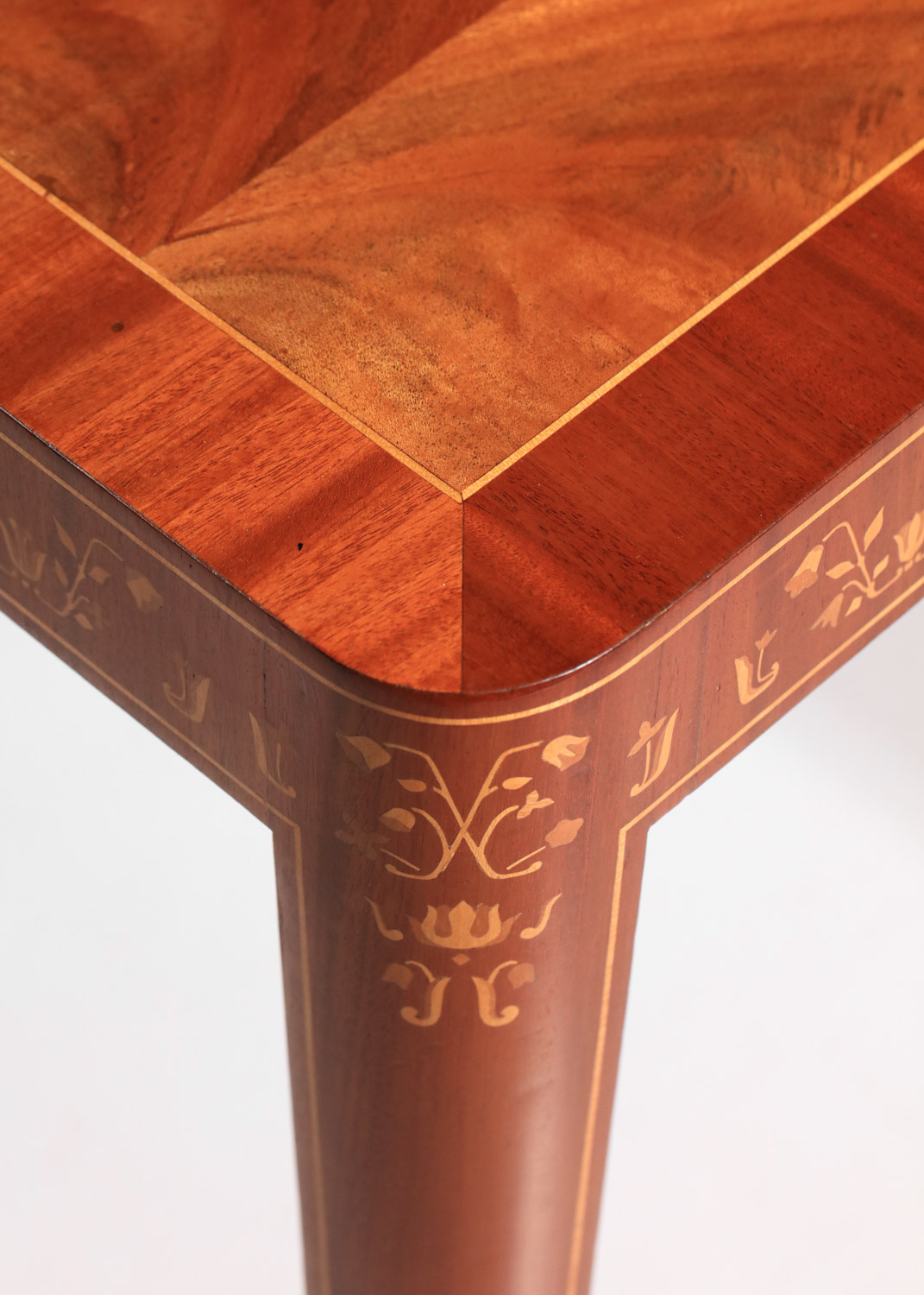 table à manger bureau suédoise Carl Cederholm marqueterie à décor floral - J206 table à manger bureau suédoise Carl Cederholm marqueterie à décor floral - J206