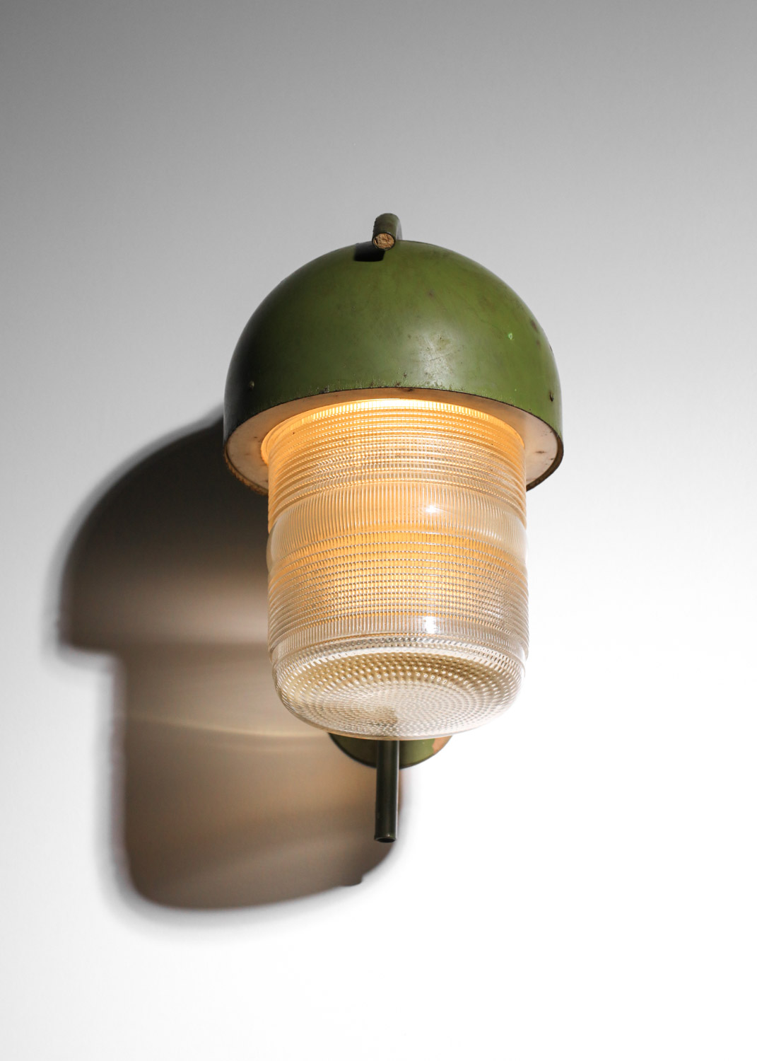 applique italienne en verre et métal laqué vert des années 60 - J547 applique italienne en verre et métal laqué vert des années 60 - J547