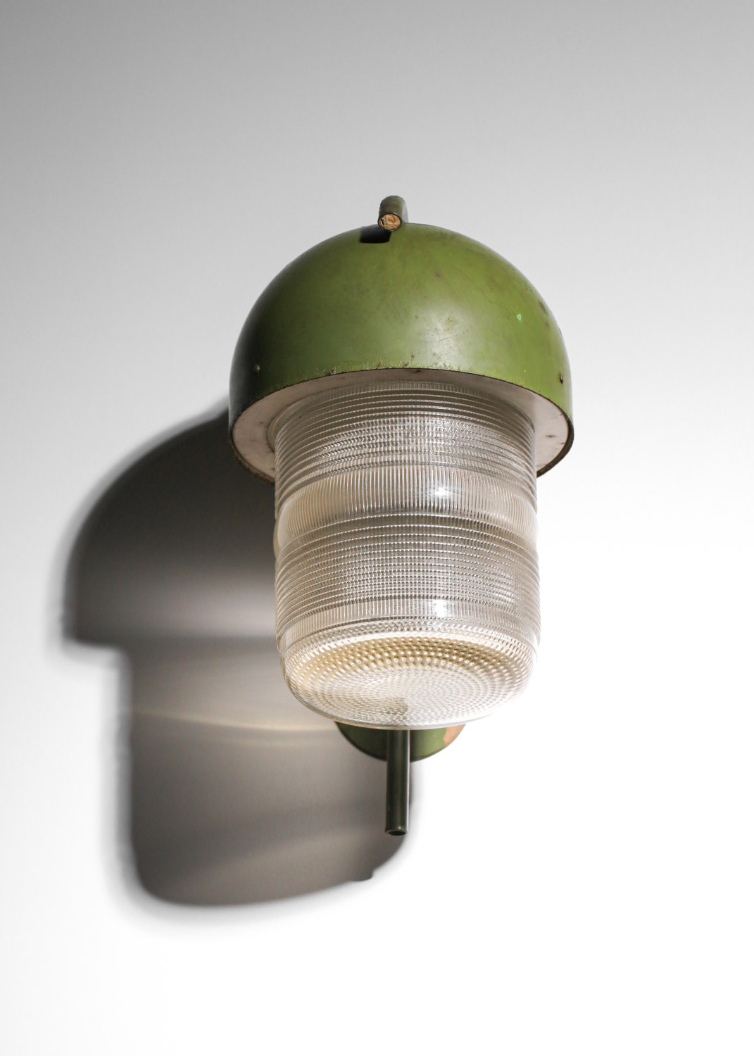 applique italienne en verre et métal laqué vert des années 60 - J547 applique italienne en verre et métal laqué vert des années 60 - J547