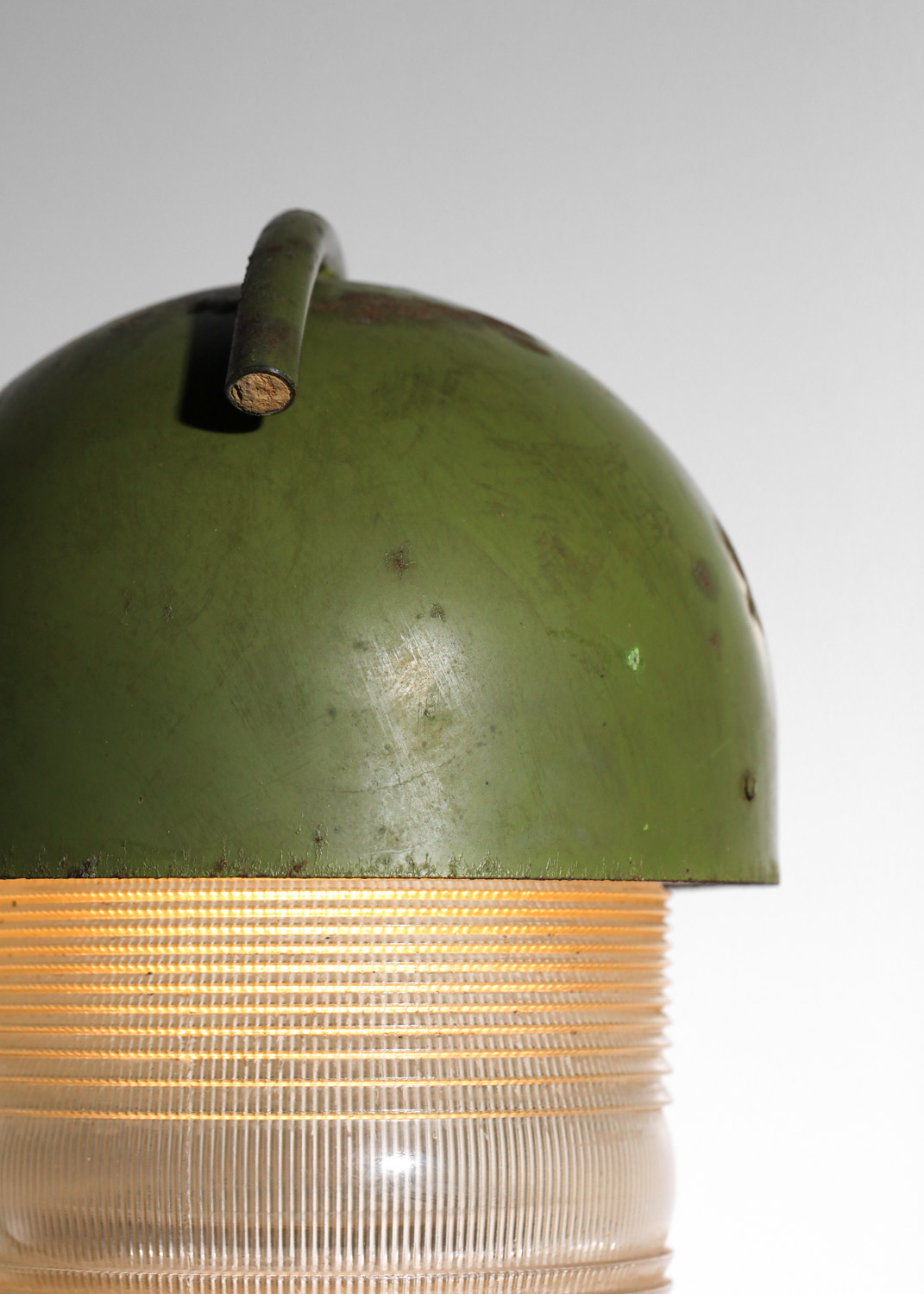 applique italienne en verre et métal laqué vert des années 60 - J547 applique italienne en verre et métal laqué vert des années 60 - J547