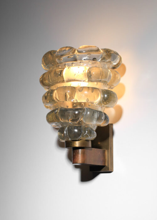 applique massive italienne en verre de murano attribuée à barovier et toso des années 30 - J580