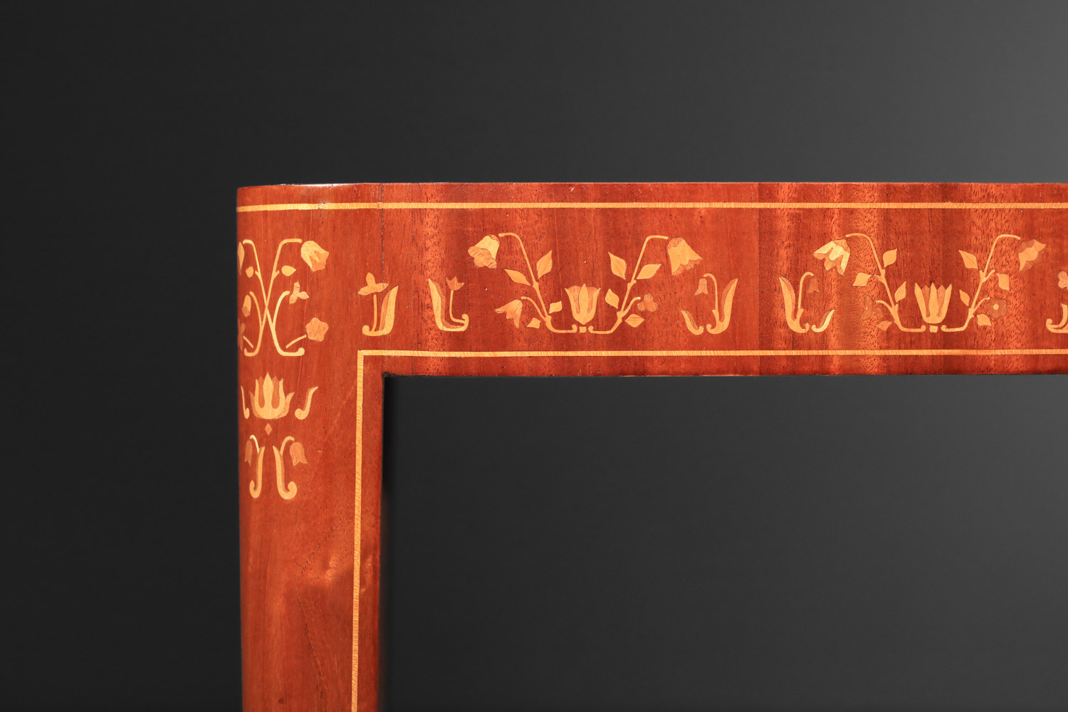 table à manger bureau suédoise Carl Cederholm marqueterie à décor floral - J206 table à manger bureau suédoise Carl Cederholm marqueterie à décor floral - J206