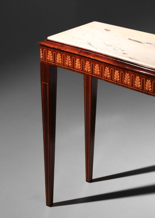 console itaienne attribué à paolo buffa marbre et marqueterie années 50 J327