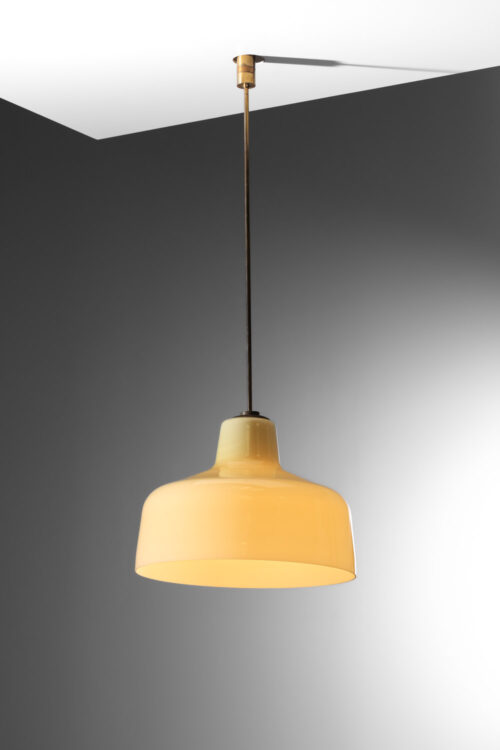 grande suspension lustre en verre de murano italien années 50 attribué à venini - J450