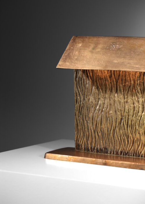 grande lampe de table en bronze massif liseuse des années 40 - J121