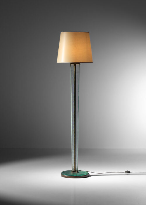 lampadaire italien des années 30 en dalle de verre moderniste attr barovier et toso - I608