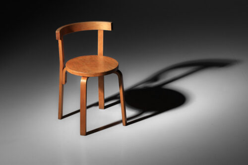Chaise style Alvar Aalto 68 en bois courbé années 60 - J260
