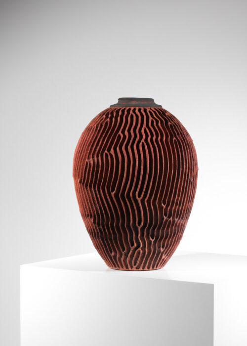 très grand vase en céramique par Emmanuel Pecatte jarre - J581