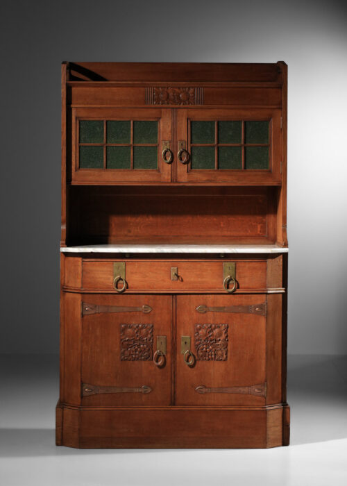 Buffet Art Nouveau en chêne à double structure, style Art & Crafts, années 1920 - J367