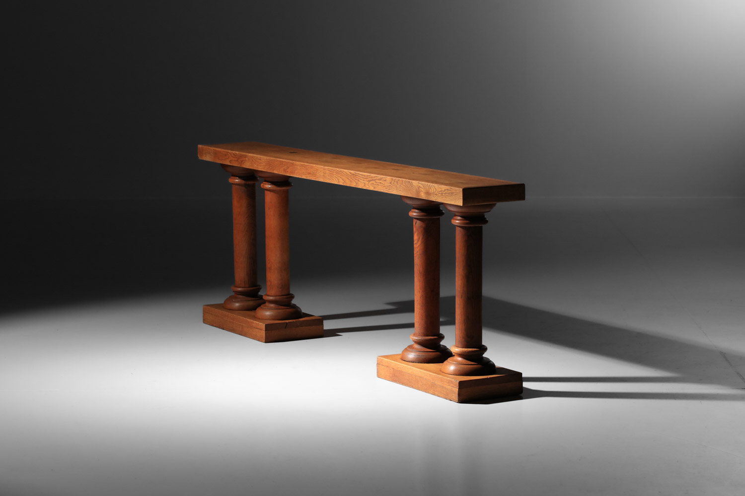 console ou élements décoratifs à colonnes en chene massif des années 20 -G370 console ou élements décoratifs à colonnes en chene massif des années 20 -G370