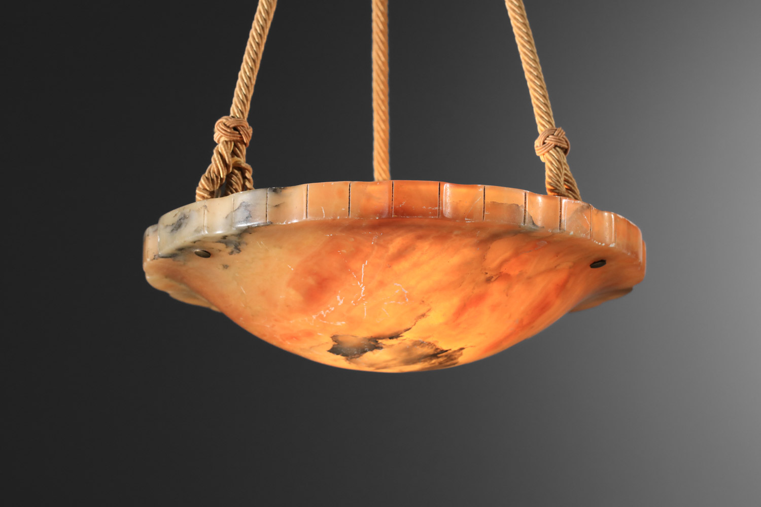 Suspension Art Déco en albâtre - J691 Suspension Art Déco en albâtre - J691