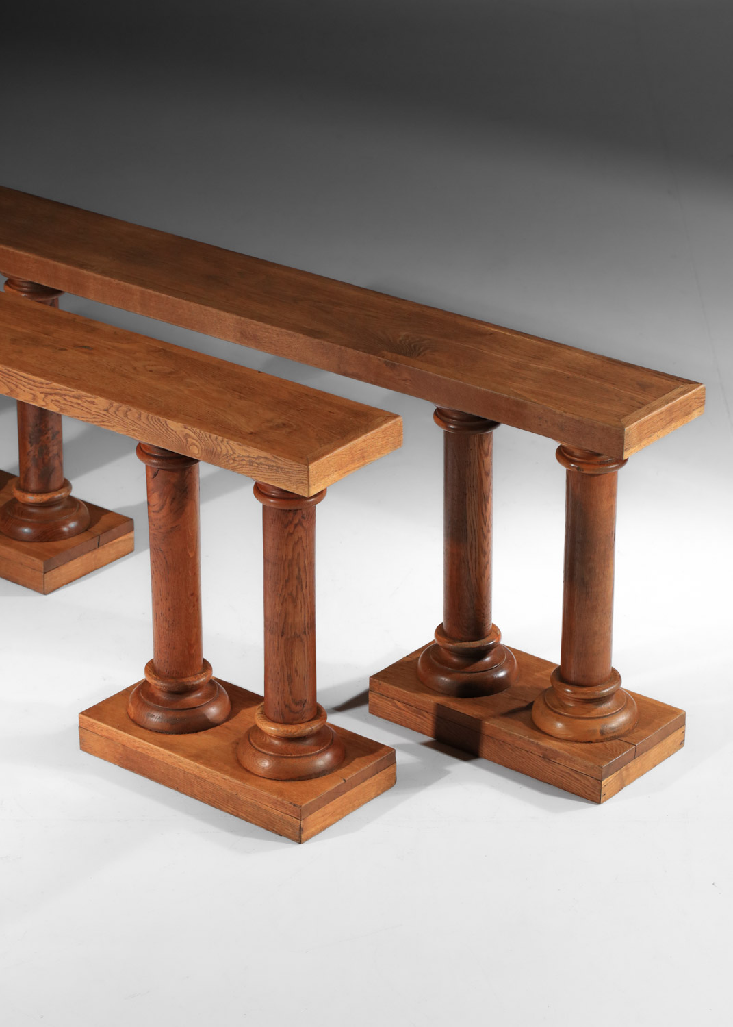 console ou élements décoratifs à colonnes en chene massif des années 20 -G370 console ou élements décoratifs à colonnes en chene massif des années 20 -G370