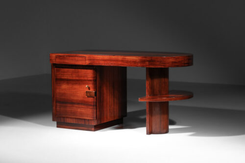 Bureau Art déco en palissandre arrondi asymétrique - I089