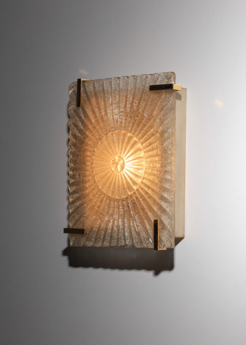 applique dalle de verre des années 50 style dallux - I695